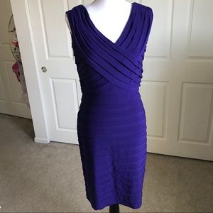 Adrianna Papell Bodycon Sheath Dress Purple Sz 12